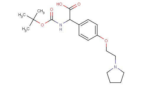 Benzeneacetic acid, alpha-[[(1,1-dimethylethoxy)carbonyl]amino]-4-[2-(1-pyrrolidinyl)ethoxy]-